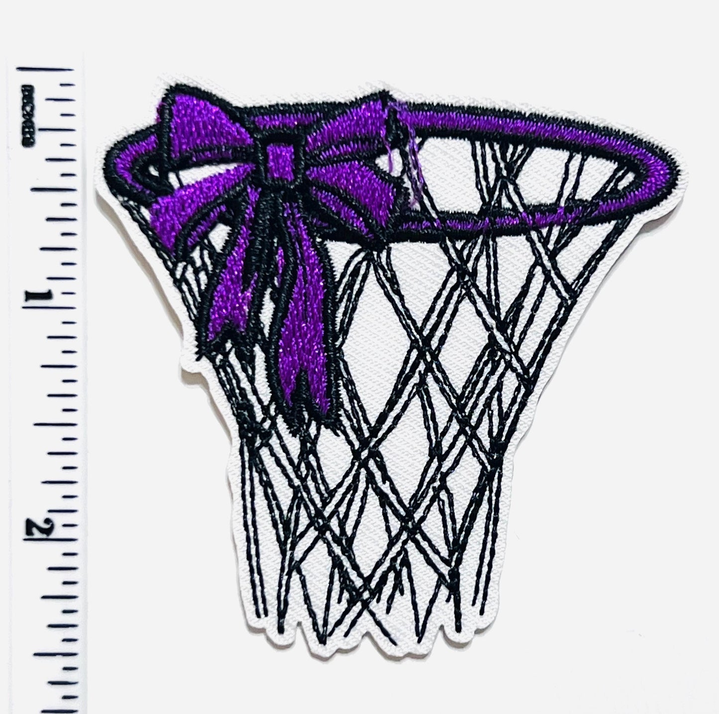 Basketball net patch - Embroidered Iron on patch 2.5”