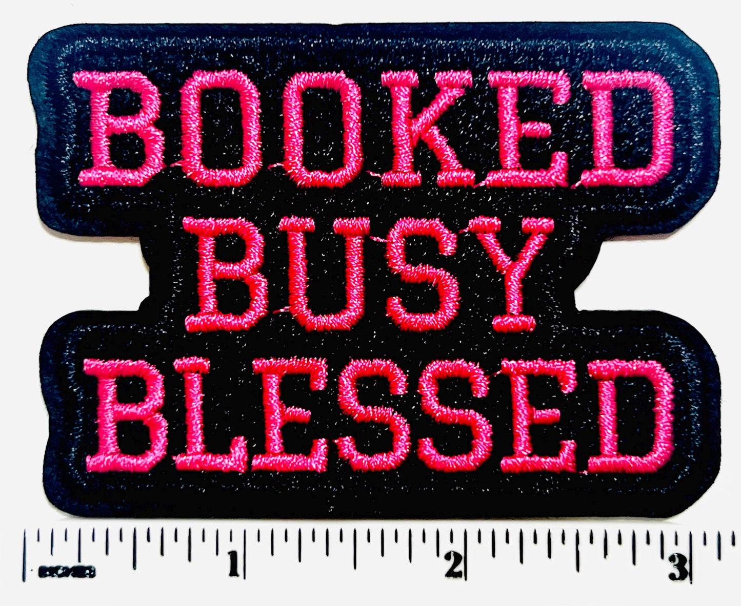 Booked Busy Blessed patch - Embroidered Iron on patch