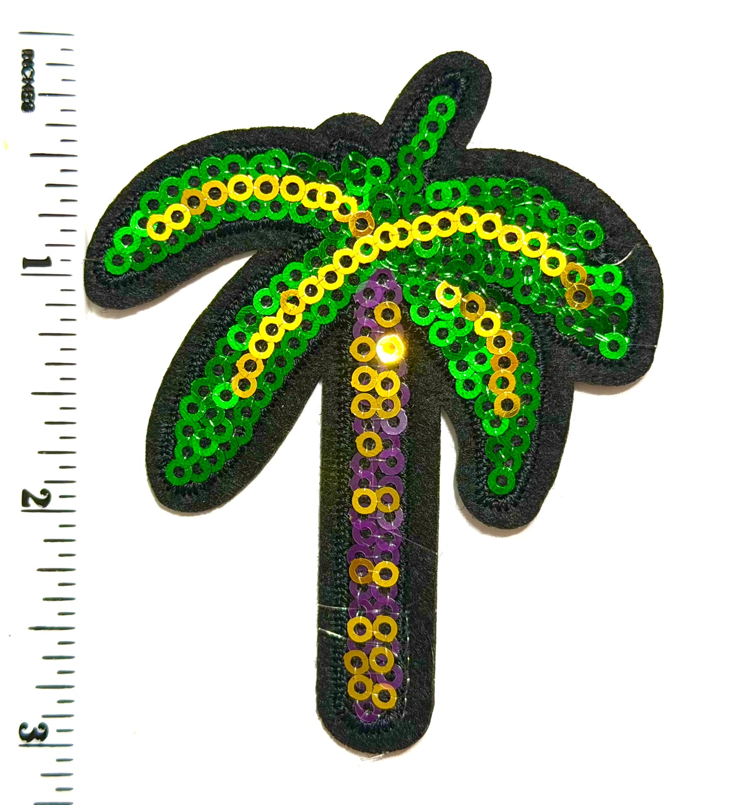 Palm Tree - Sequins Iron on patch 3”
