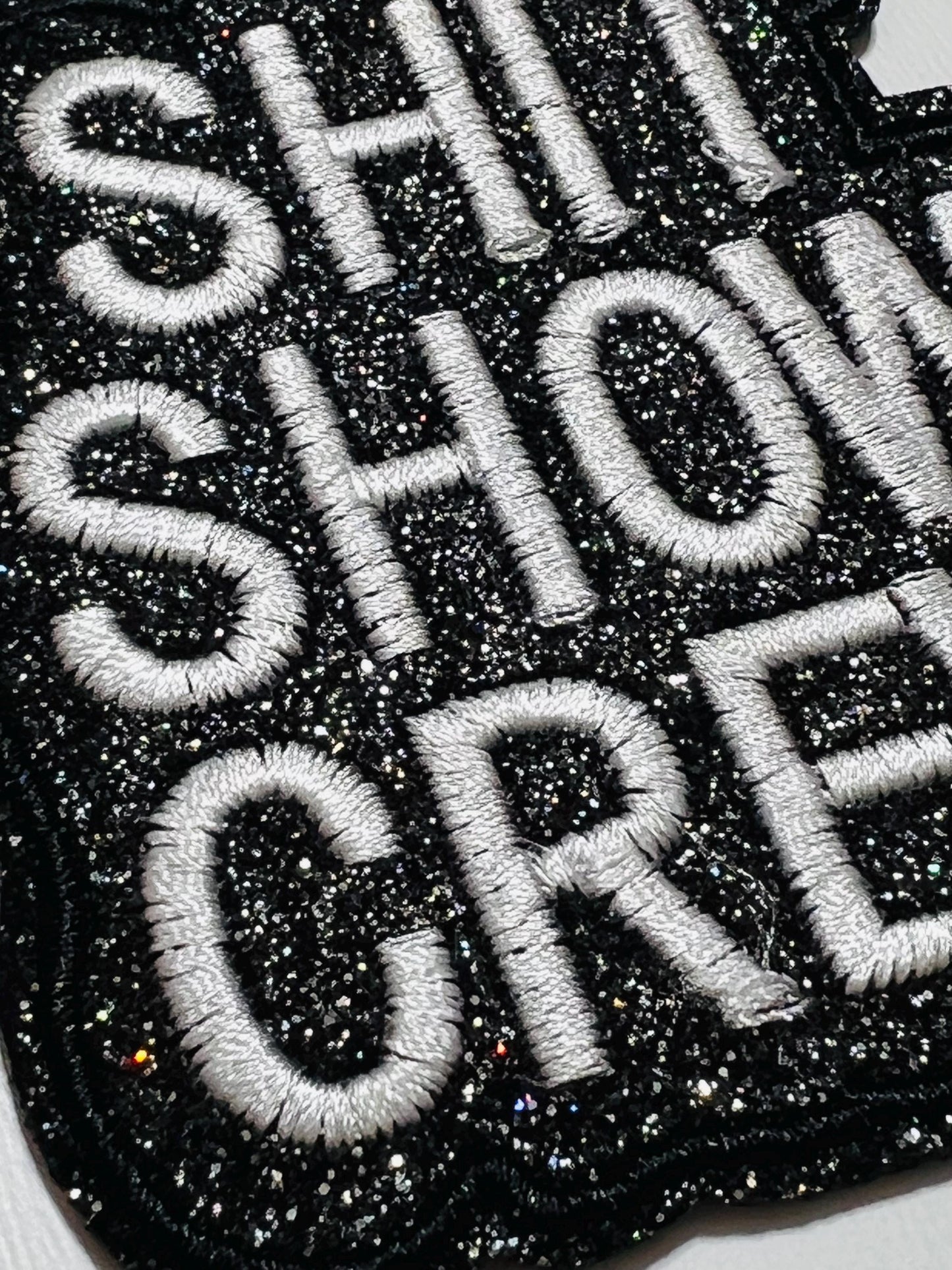 Shit Show Crew patch - Embroidered Iron on patch with glitter