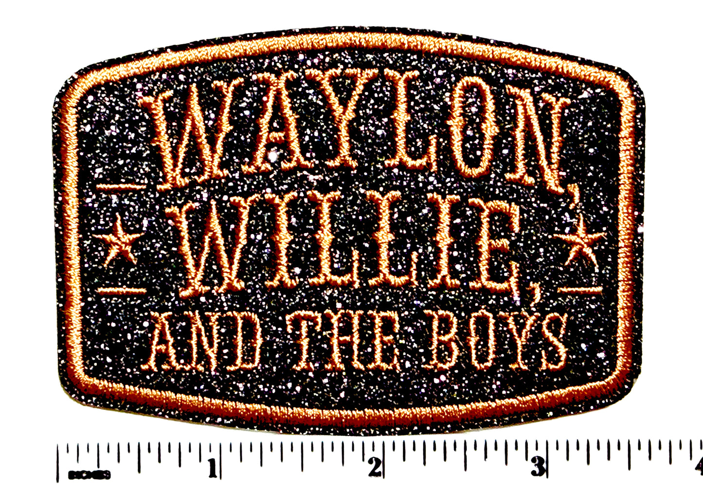 Waylon, Willie and the Boys - Embroidered Iron On Patch 3.5”