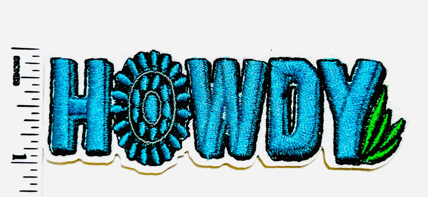 Turquoise Patches - Embroidered DIY Iron On Patch