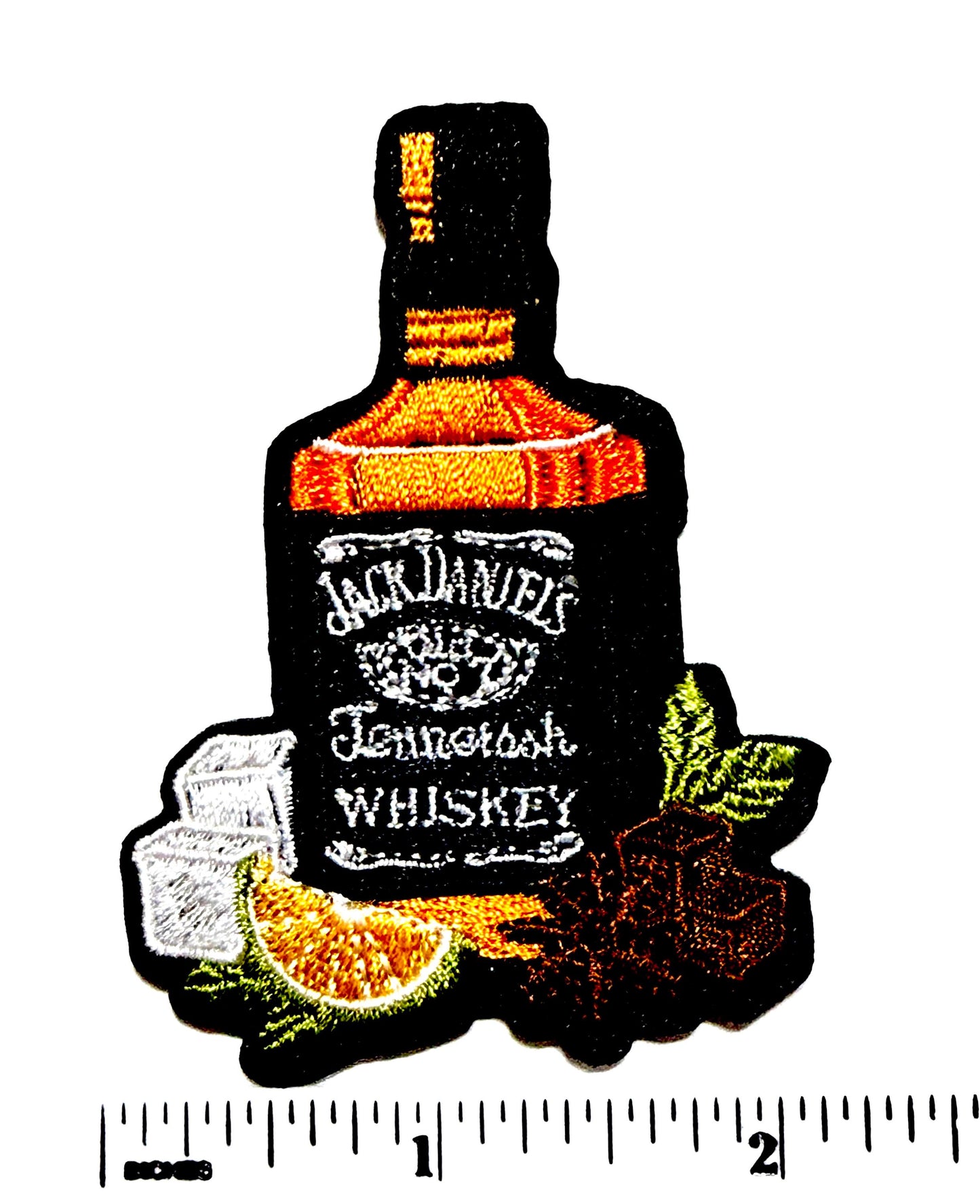 Whiskey Bottle patch - Embroidered Iron on patch 3”