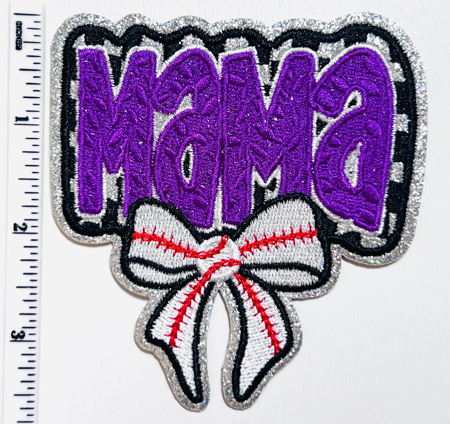 Mama baseball bow 3.5”