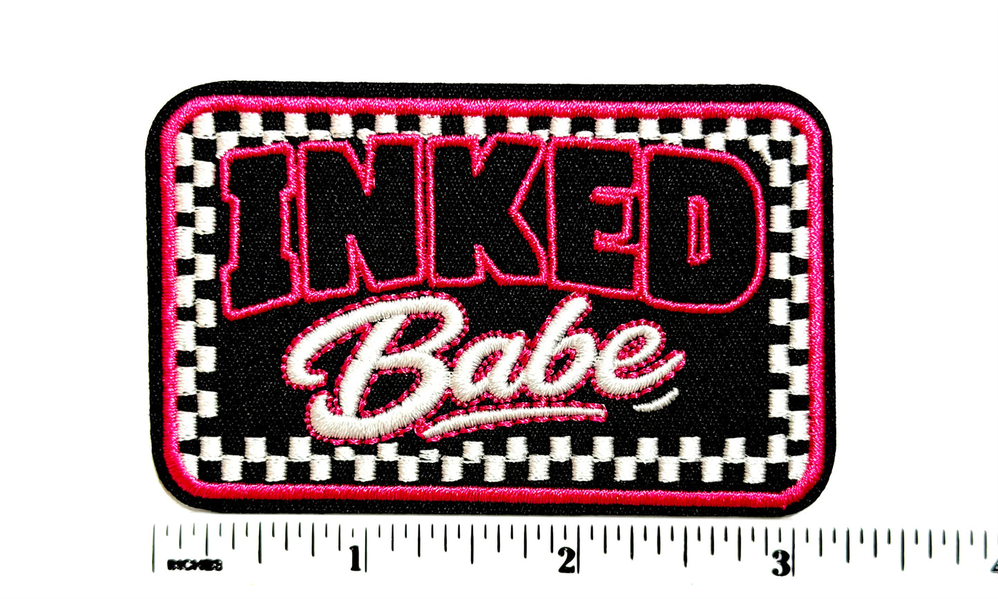 Inked Babe patch - Embroidered Iron on patch 3.25”