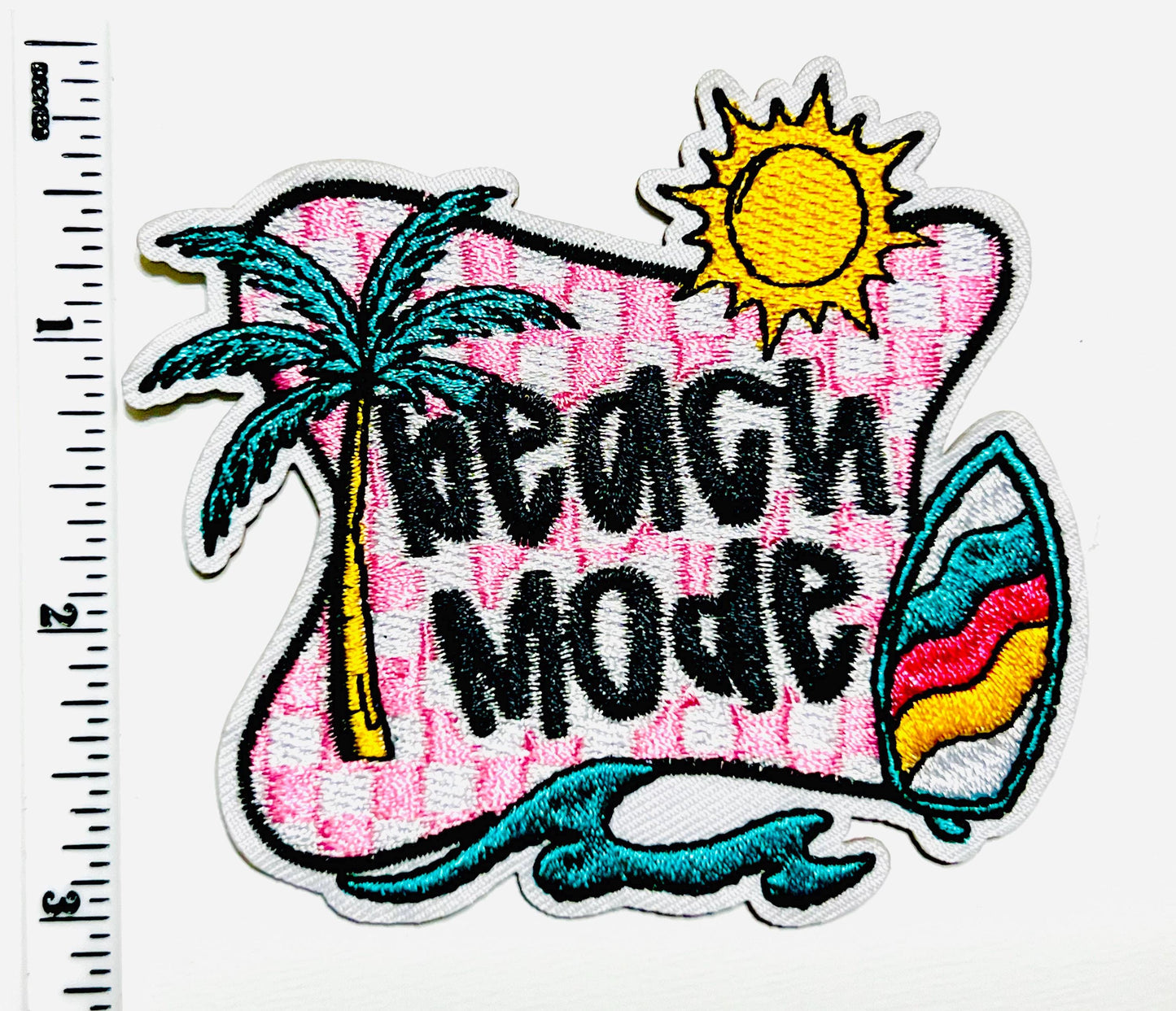 Beach Mode patch - Embroidered DIY Iron on patch