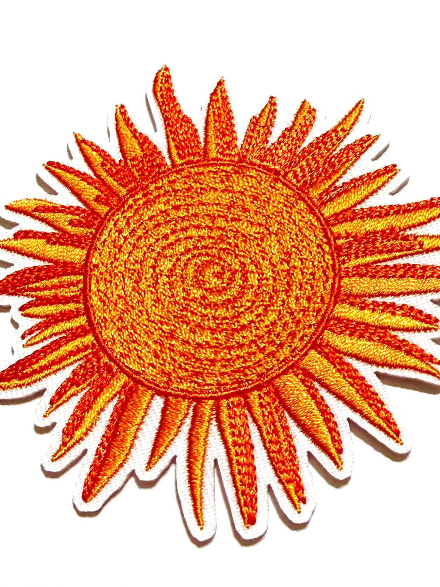 Sun patch - Embroidered DIY Iron on patch 3”