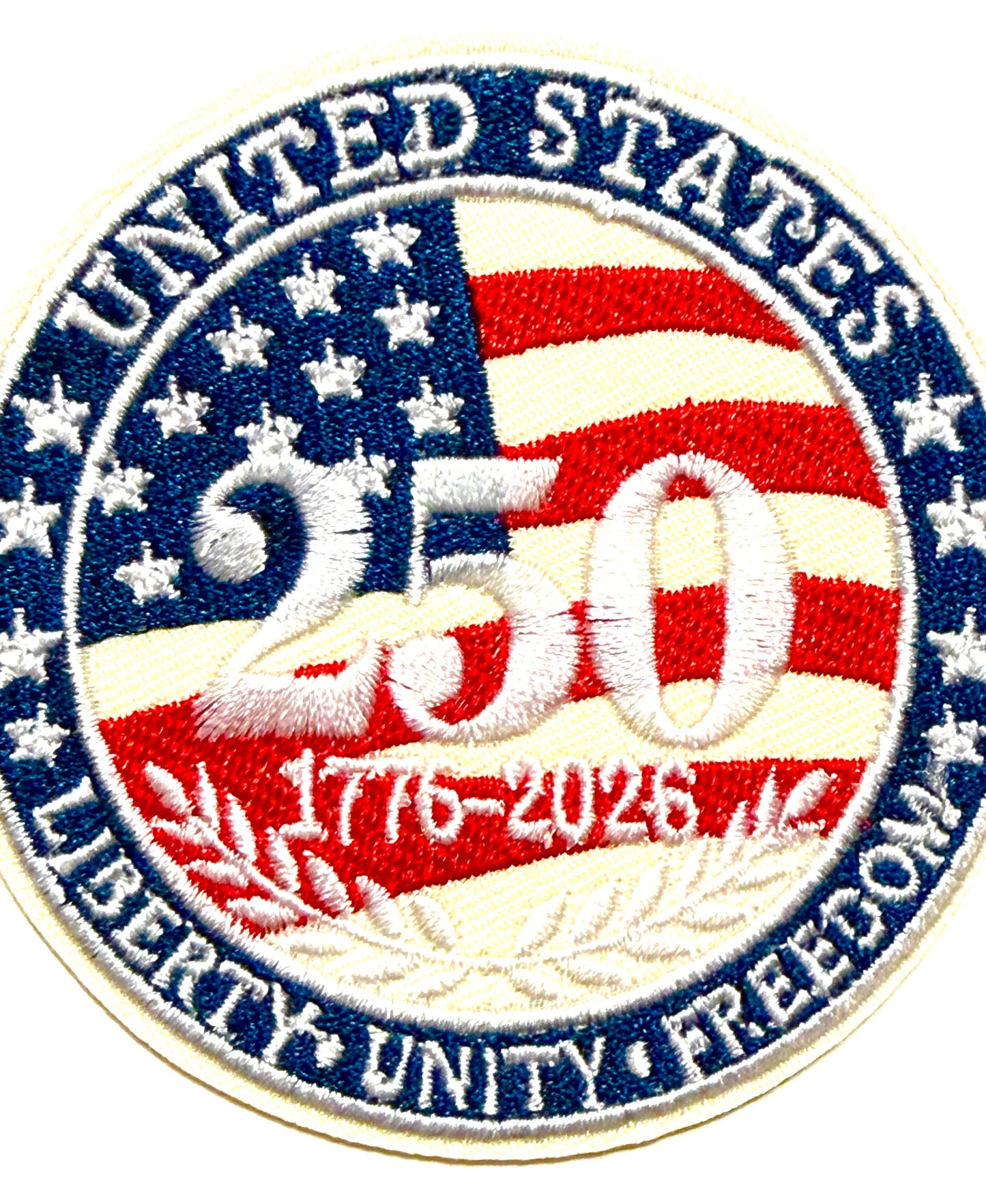 United States 250 patch - Embroidered Iron On Patch 3”