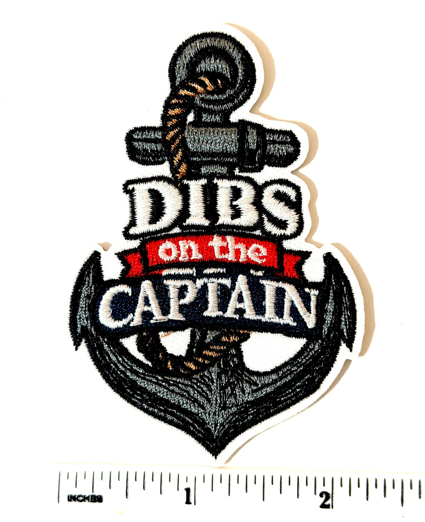 Dibs on the Captain - Embroidered Iron On Patch 3”