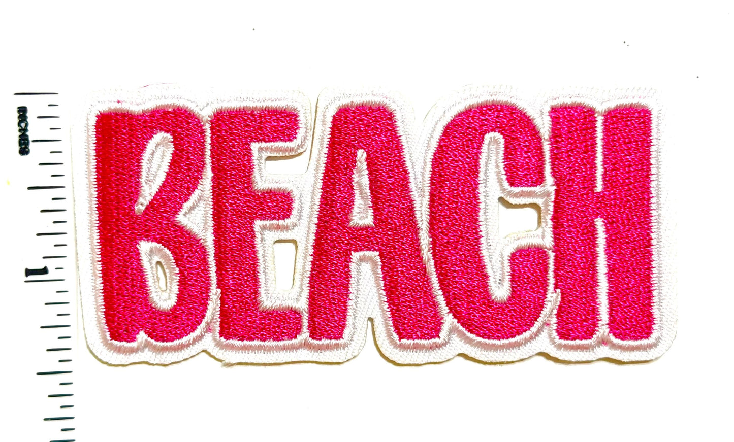 Beach patch - Embroidered Iron on patch 3”