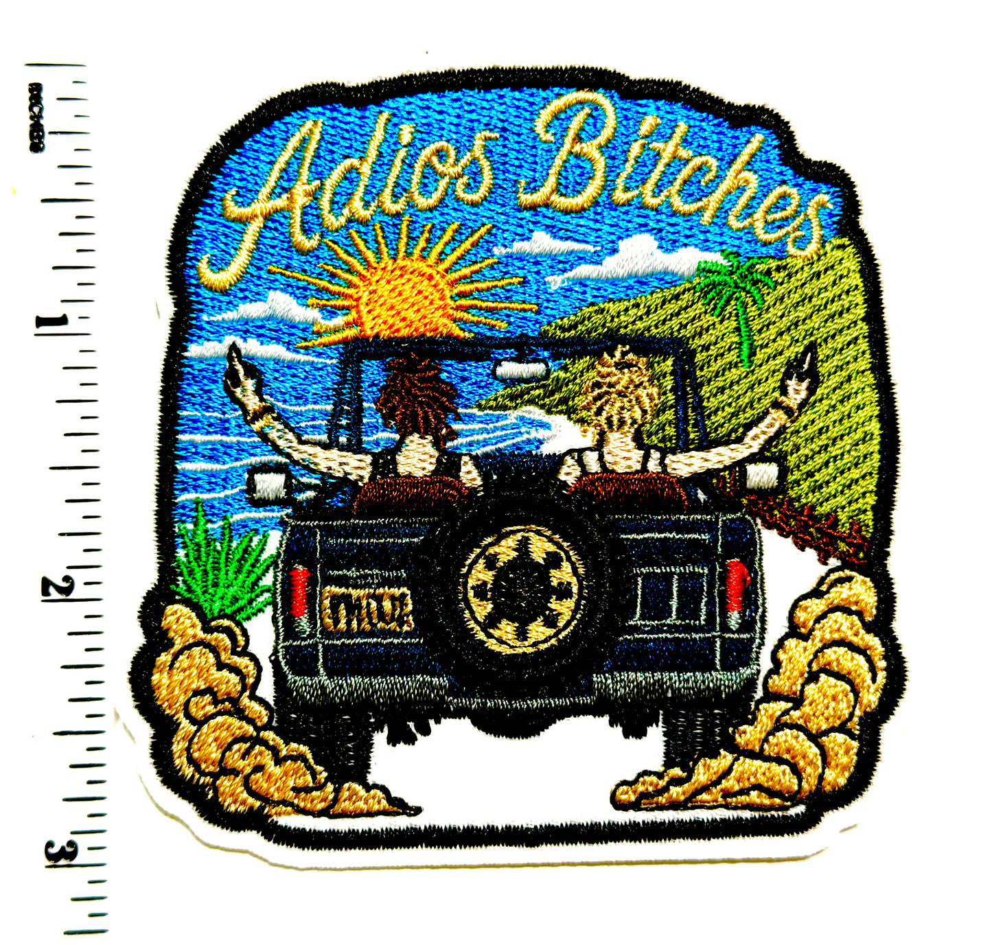 Adios Bitches patch - Embroidered Iron On Patch 3”