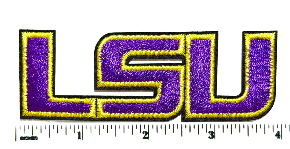 LSU hat patch - Embroidered Iron on patch 4”