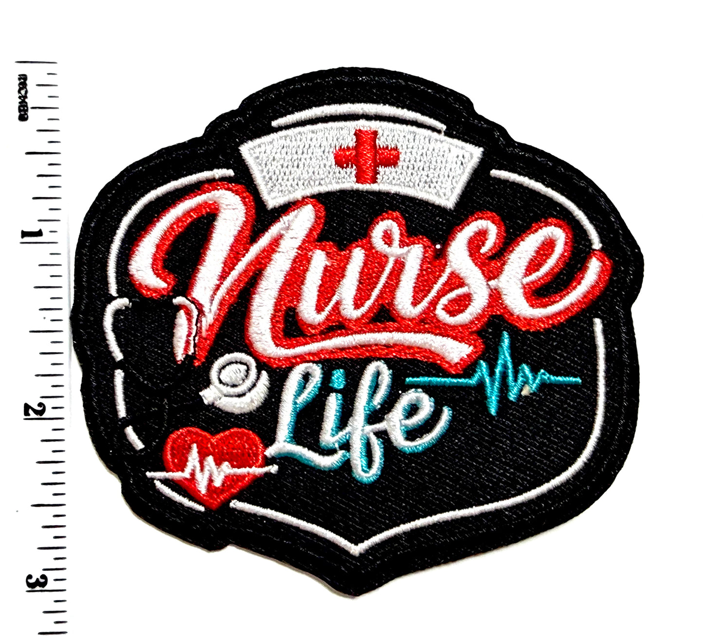 Nurse Life patch - Embroidered Iron on patch 3.5”