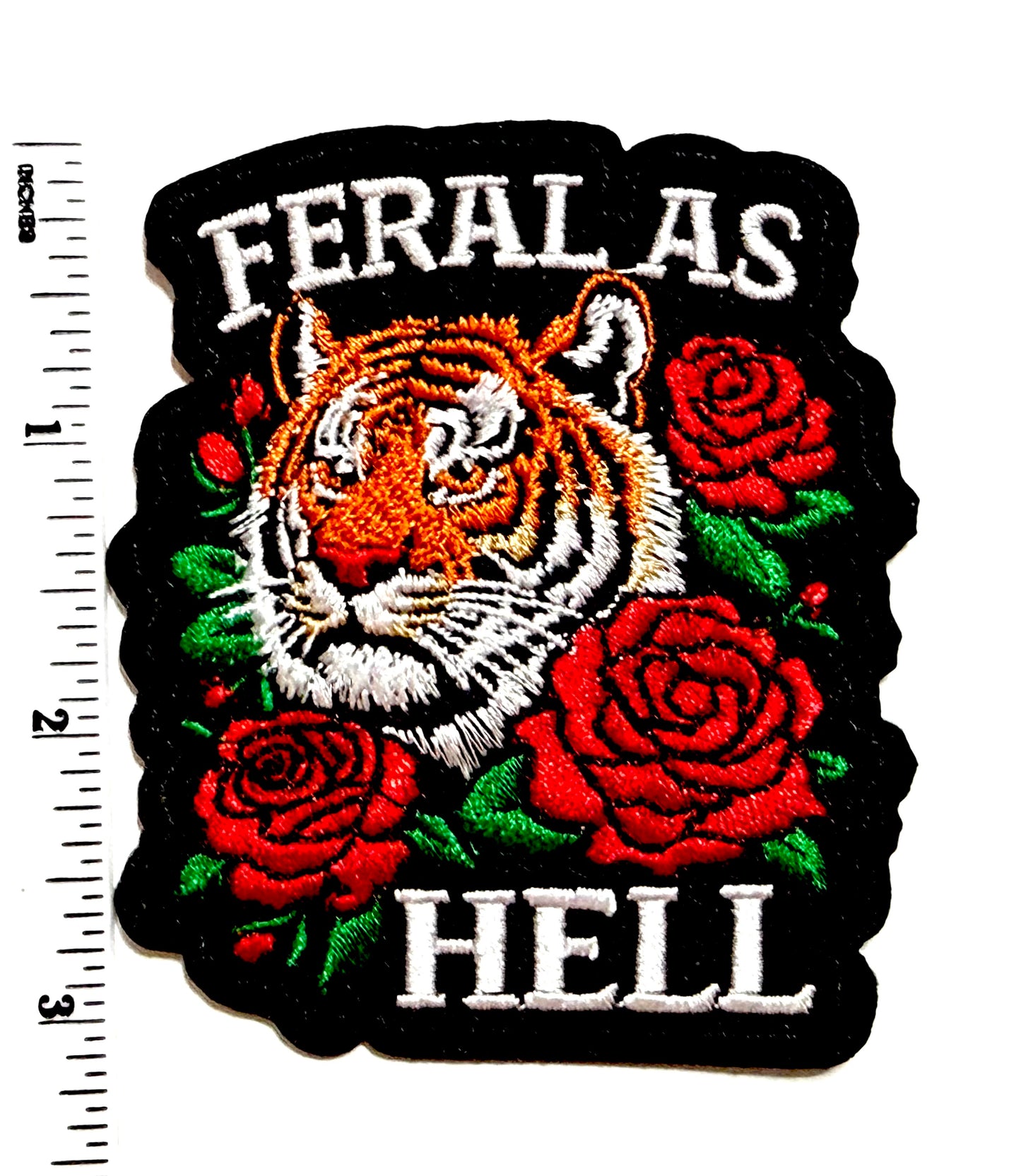 Feral as Hell patch - Embroidered Iron On Patch 3.25”