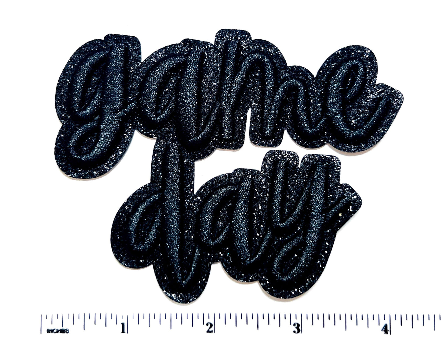 Game day patch - Embroidered Iron on patch with puff letters