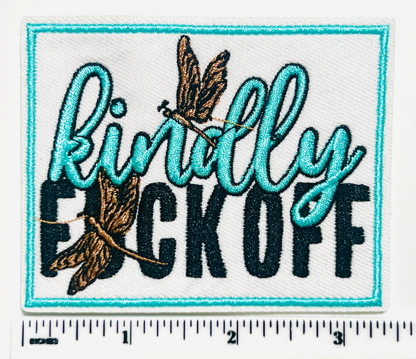 Kindly Fuck Off - Embroidered Iron on patch