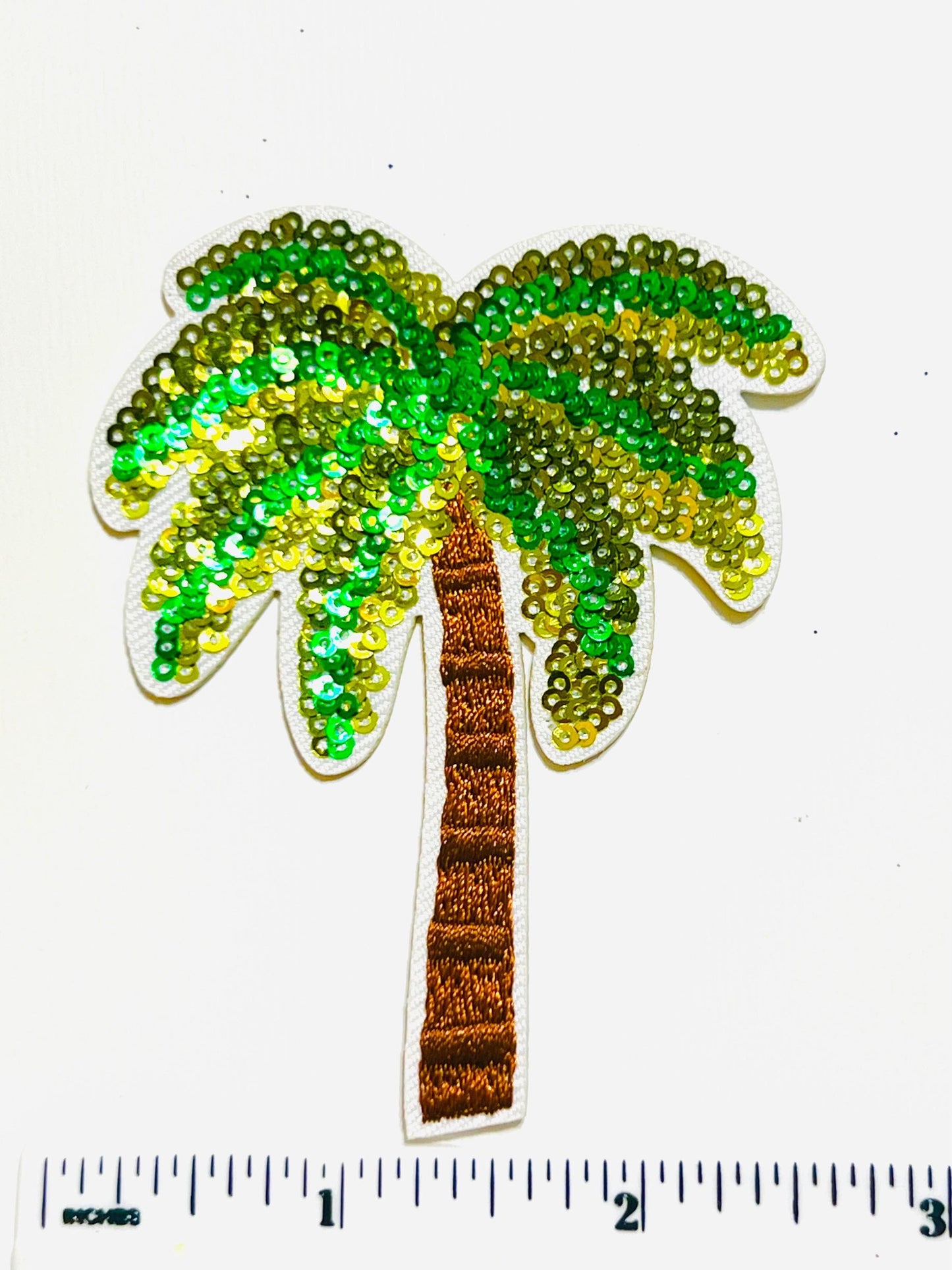 Palm Tree patch 3” Sequins & Embroidered