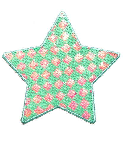 Checkered Stars 5” Sequins