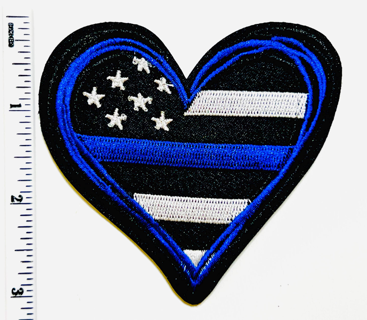 Back the Blue Bow & Heart