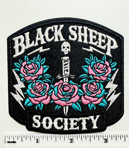 Black Sheep Society patch - Embroidered DIY Iron on patch