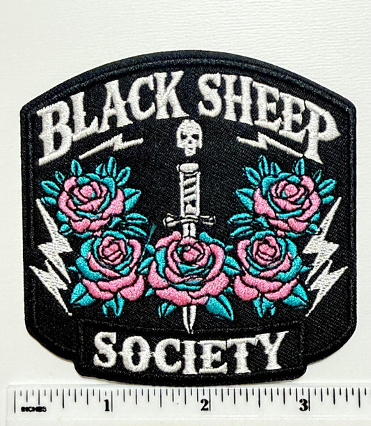 Black Sheep Society patch - Embroidered DIY Iron on patch