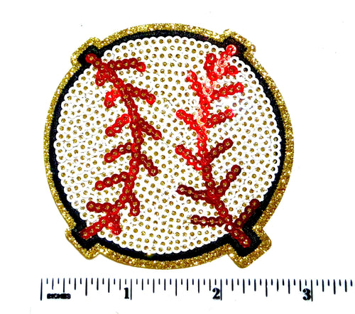 Sequin Babeball Patch - Sequins DIY Iron on patch