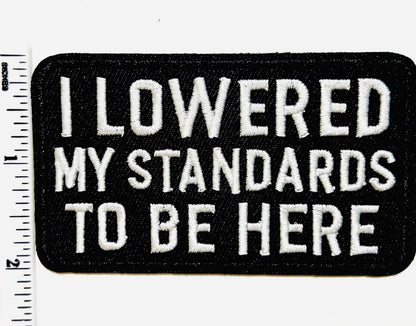 Funny Embroidered Patch – I Lowered My Standards, Iron On Applique