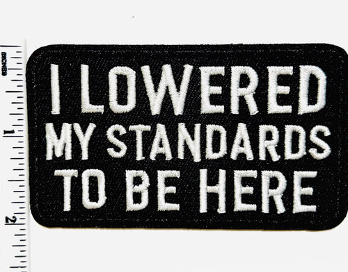 Funny Embroidered Patch – I Lowered My Standards, Iron On Applique