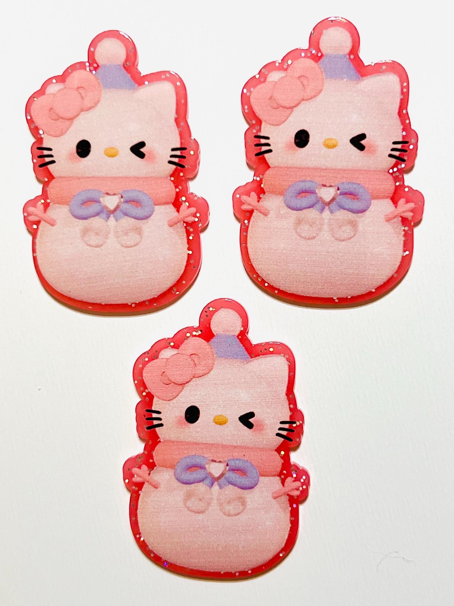 HK - set of 3 flatback acrylics