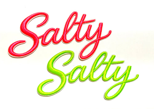 Salty puff letters - Embroidered raised letter patches 5.5”