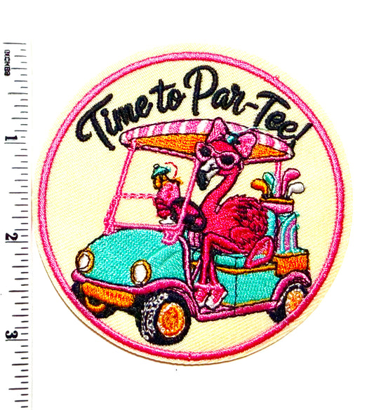 Time to Par-Tee Golf patch - Embroidered Iron on patch 3”