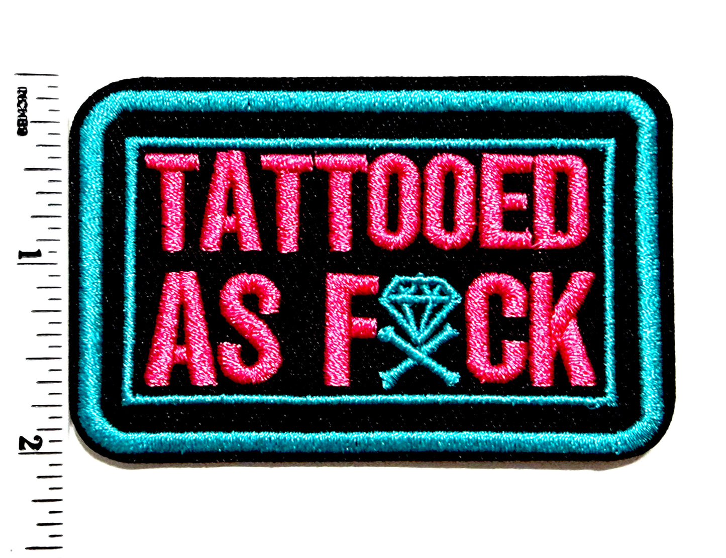 Tattooed as FxCK patch - Embroidered Iron On Patch 3”