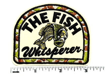The Fish Whisperer - Embroidered Iron On Patch 3”