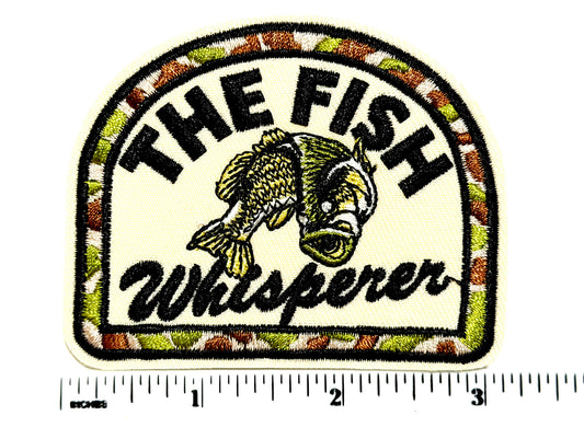 The Fish Whisperer - Embroidered Iron On Patch 3”