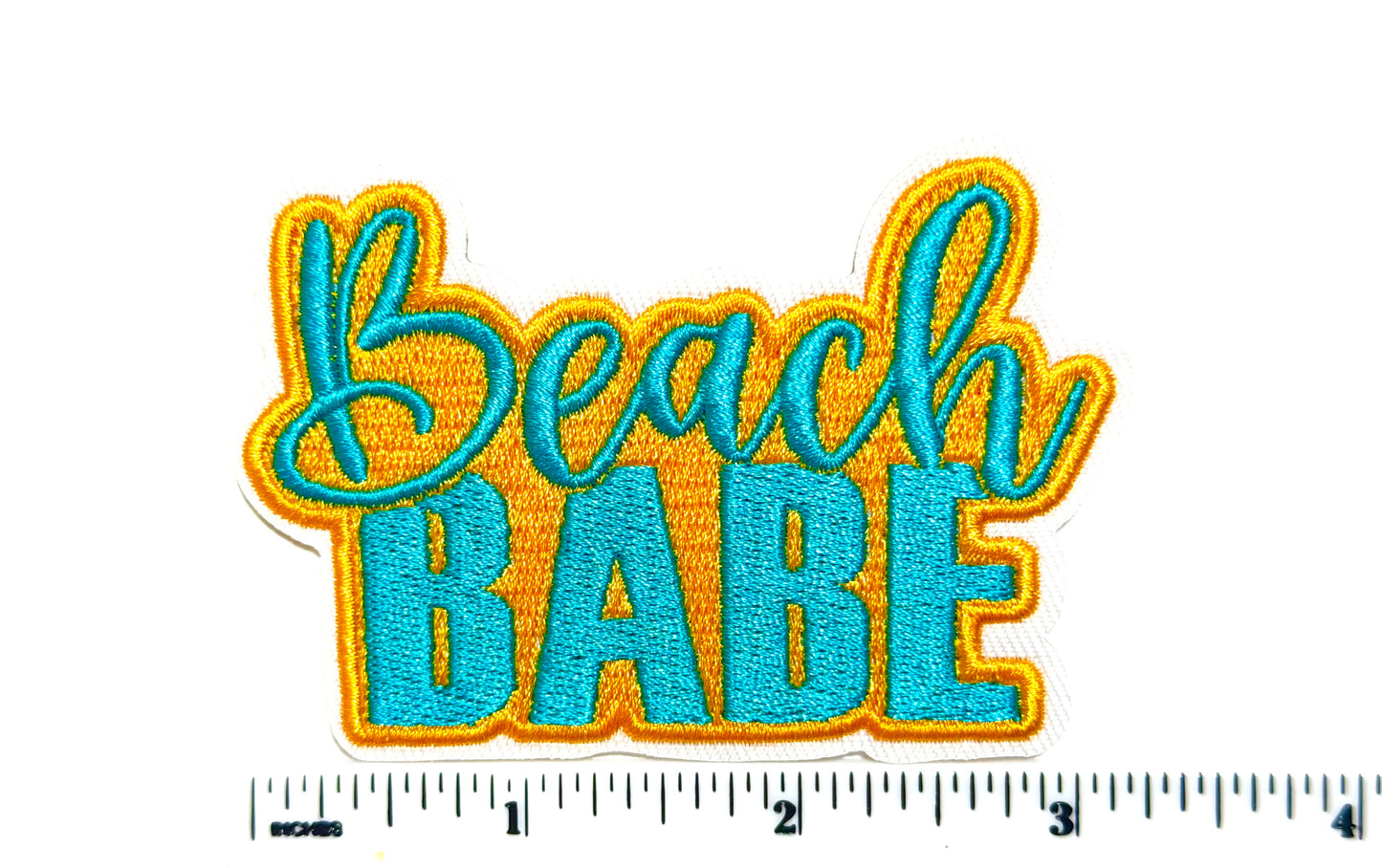 Beach Babe patch - Embroidered Iron On Patch 3”
