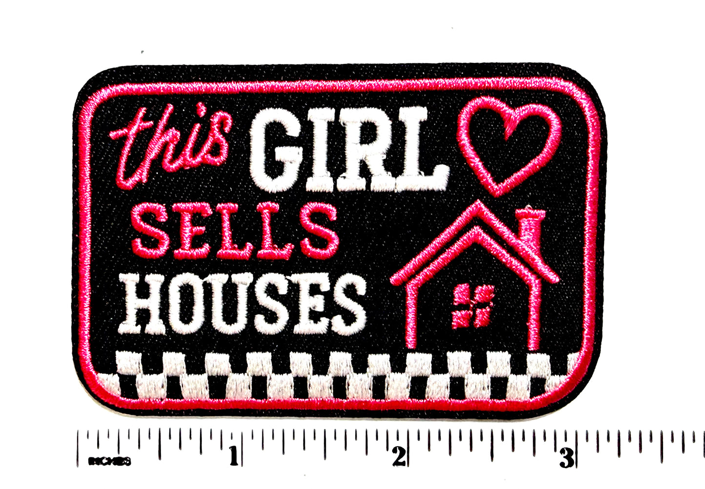 Realtor, This Girl Sells Houses patch - Embroidered Iron On Patch 3”