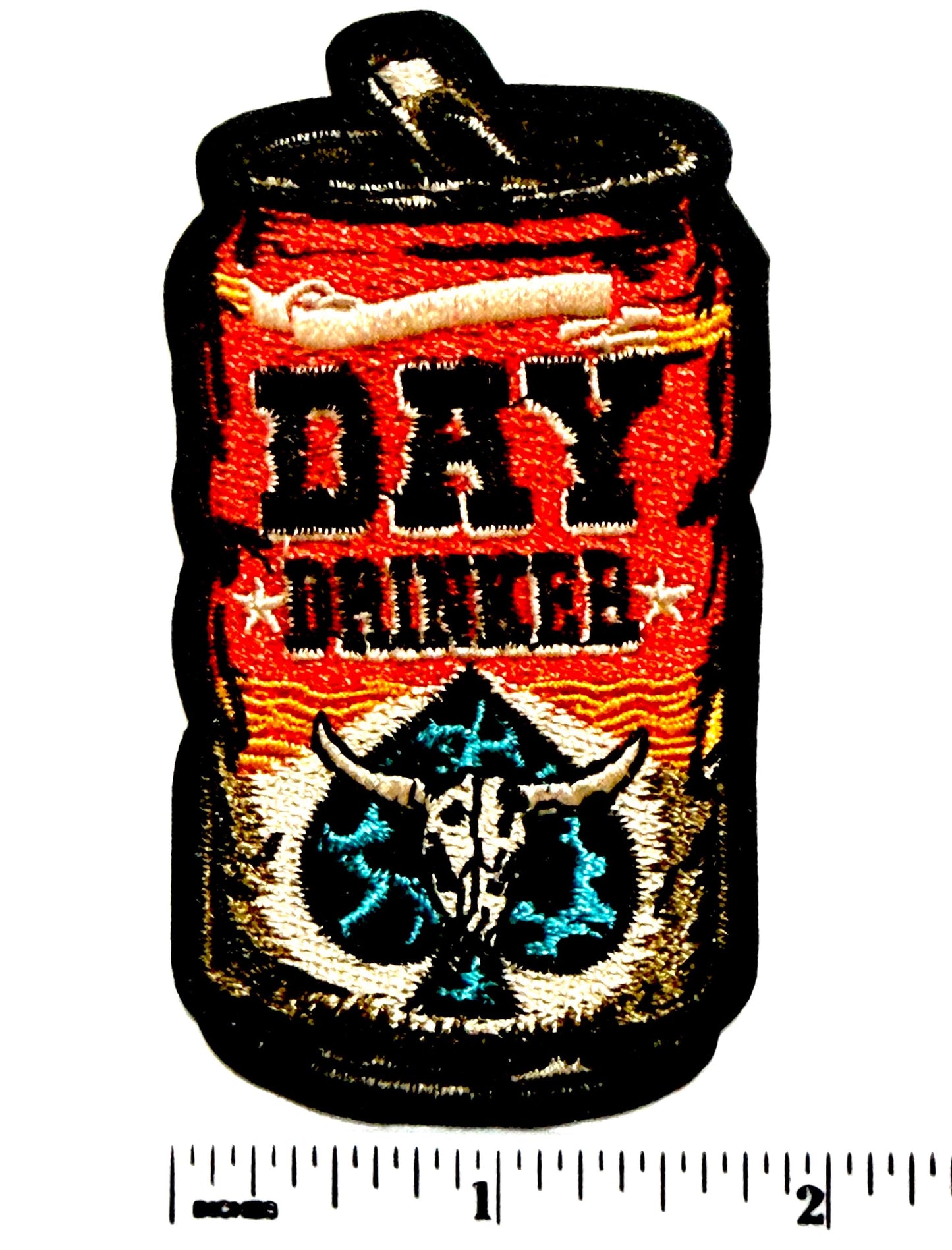 Day drinker patch - Iron on western patch 3.25”
