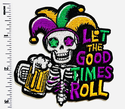 Mardi Gras skelly Let the Good Times Roll 3”