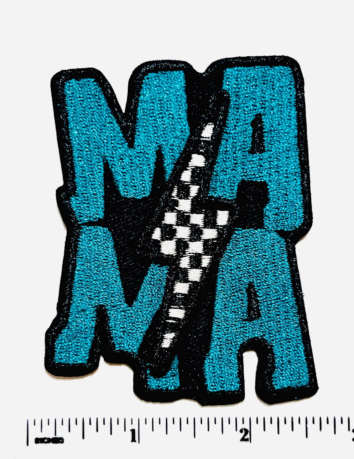 Mama lightning bolt patch - Embroidered Iron on patch