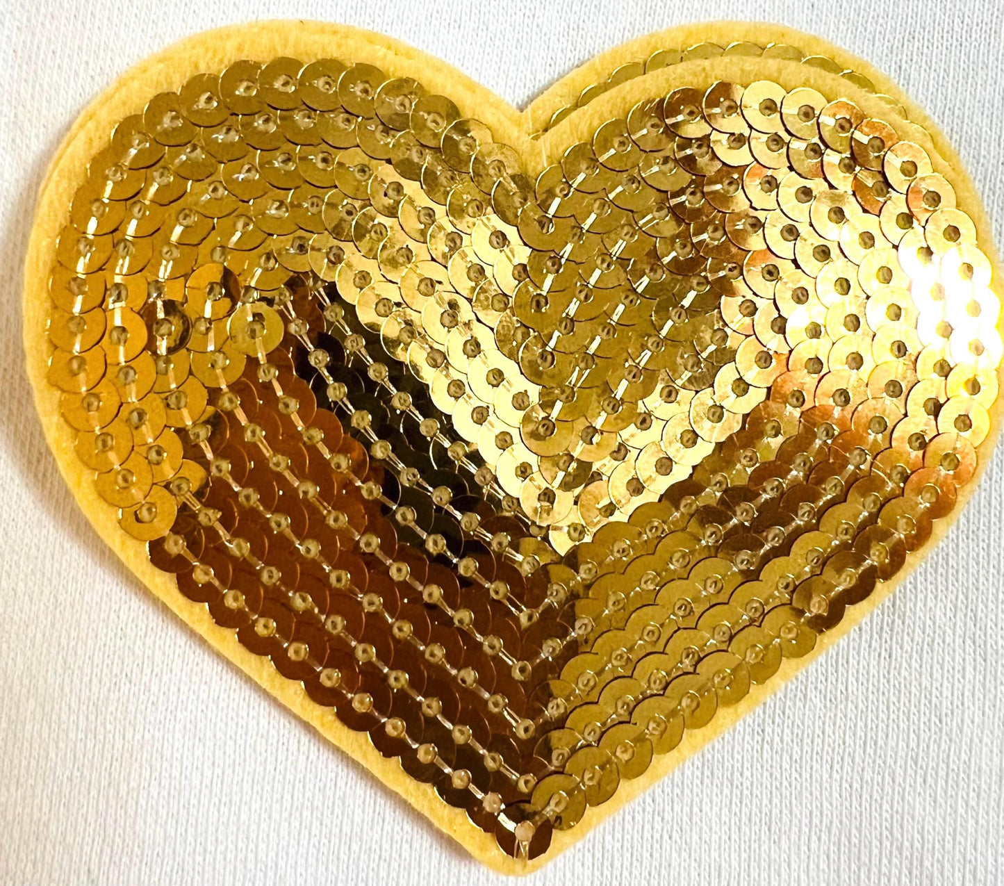 Sequin Heart - Iron on Patch 3”