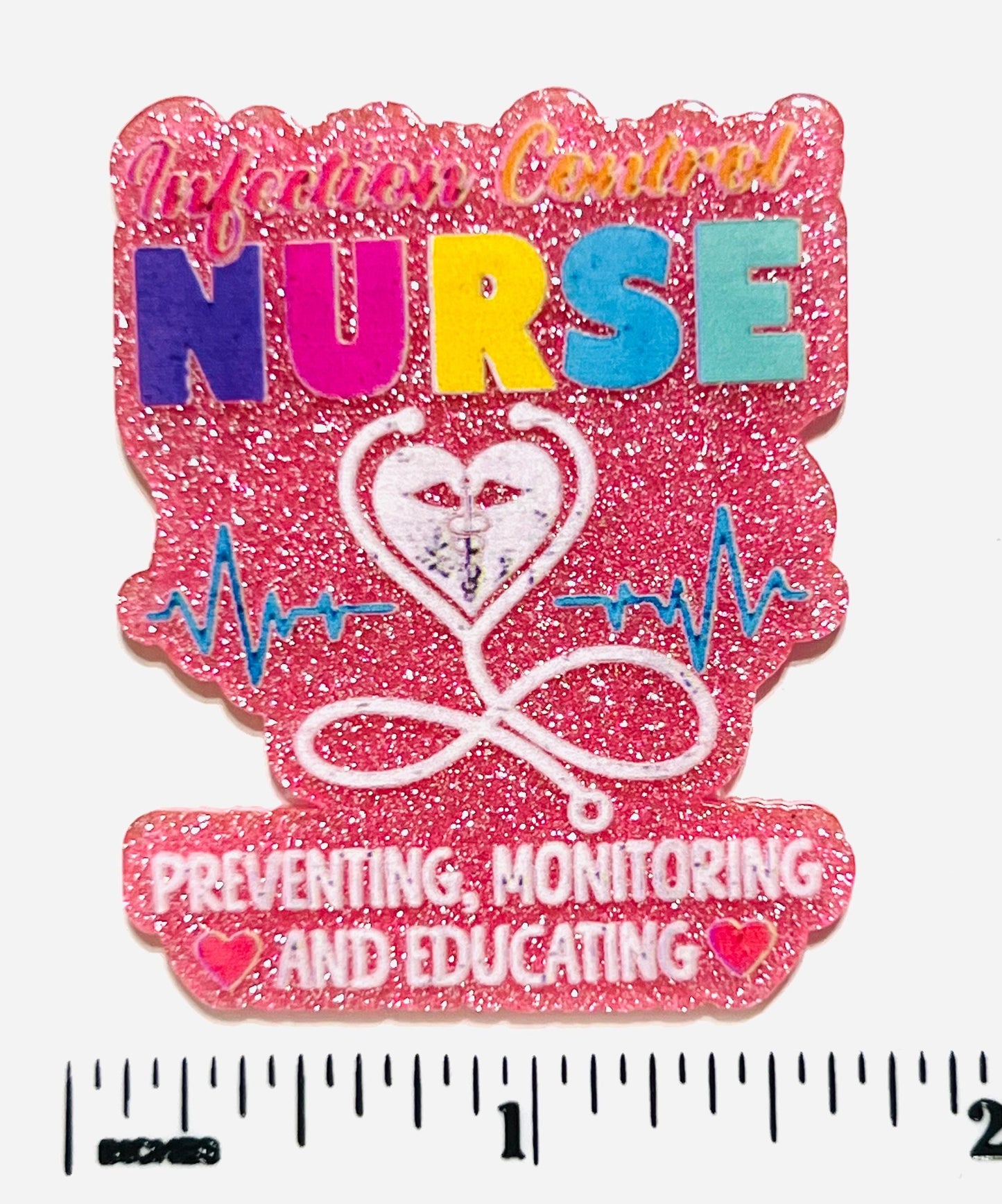 Nurse infection control - Set of 3 flatback acrylics
