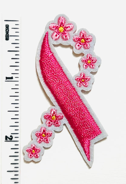 Breast cancer awareness - Embroidered Iron on patches