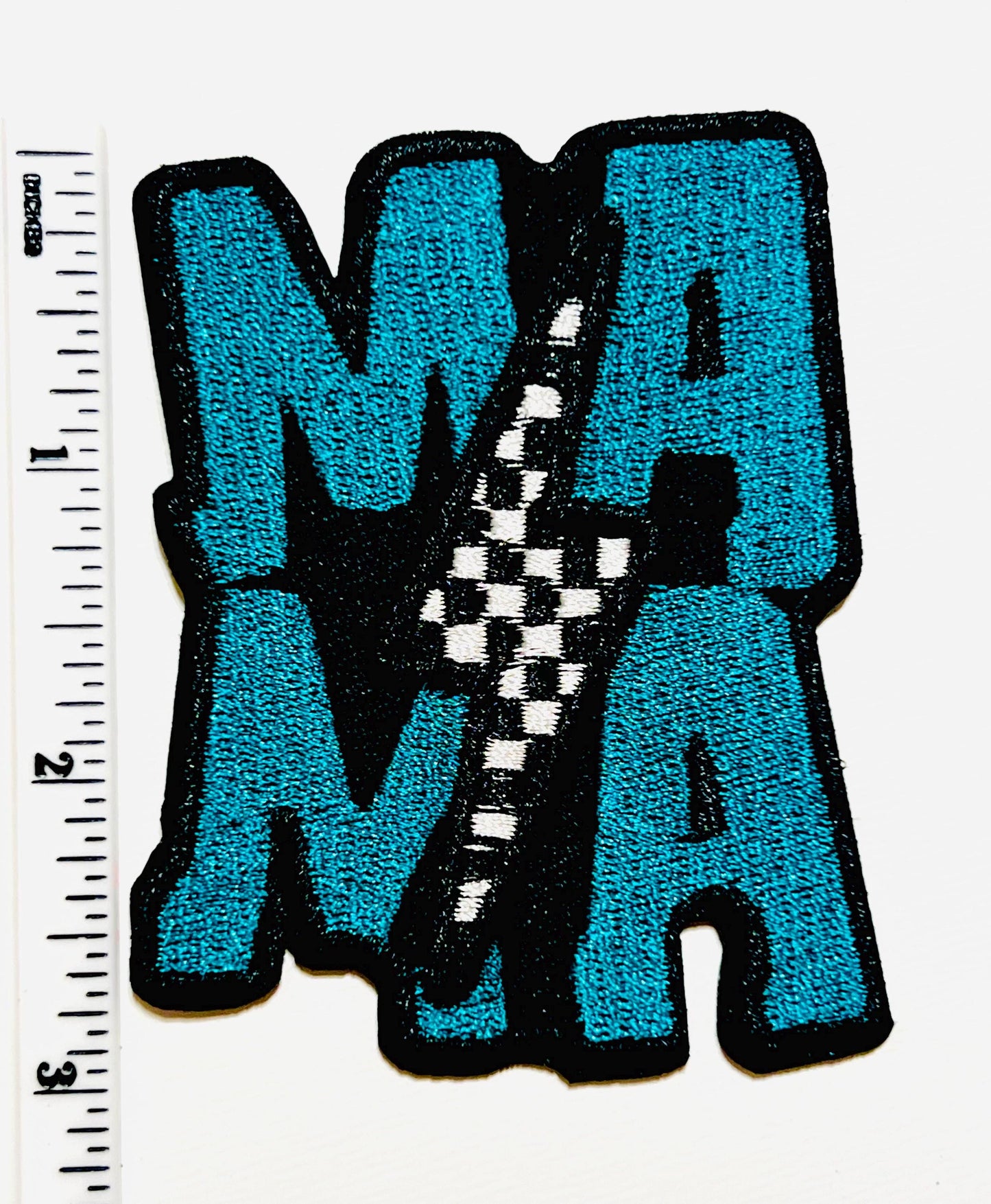 Mama lightning bolt patch - Embroidered Iron on patch