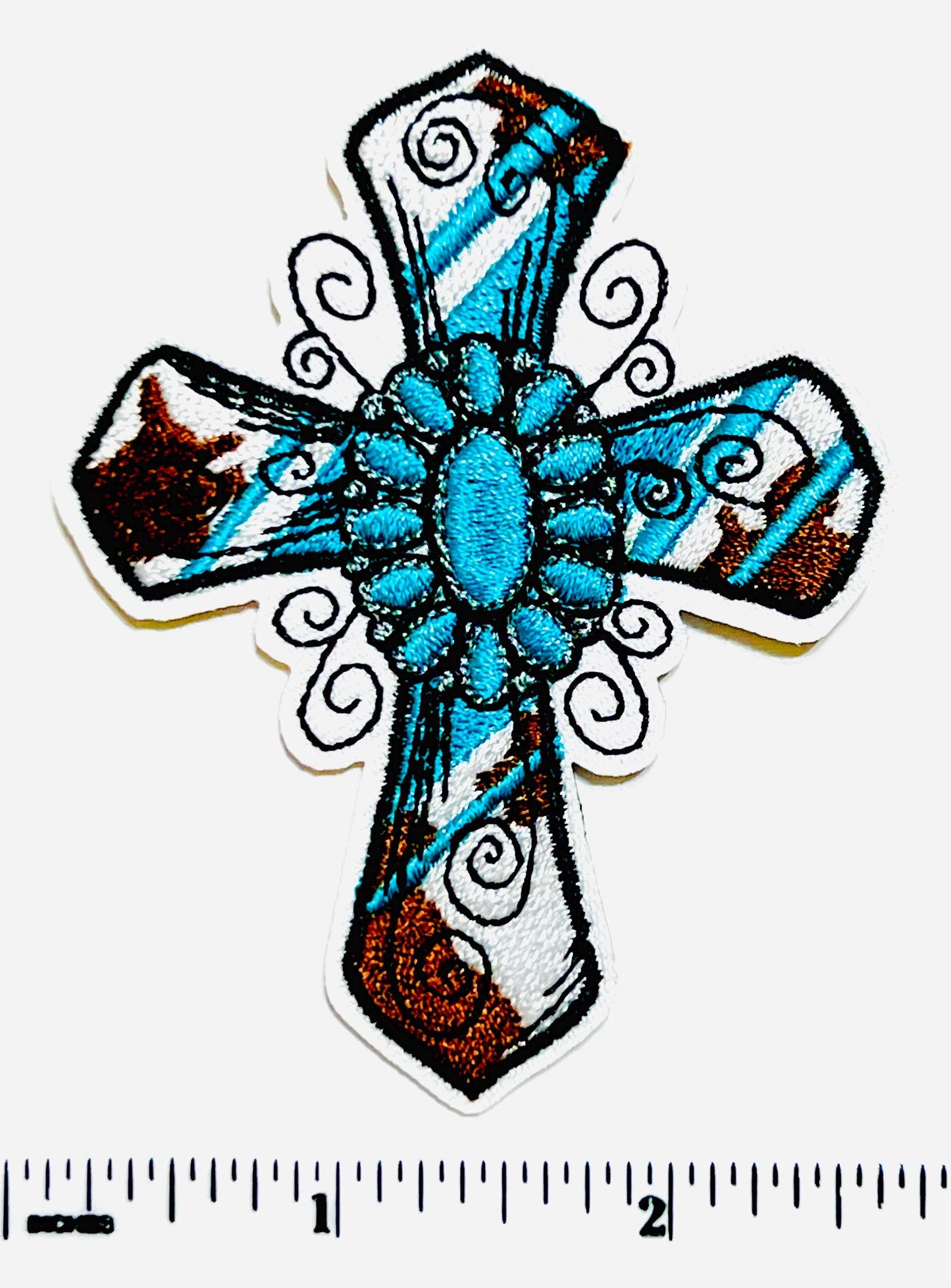 Turquoise Patches - Embroidered DIY Iron On Patch