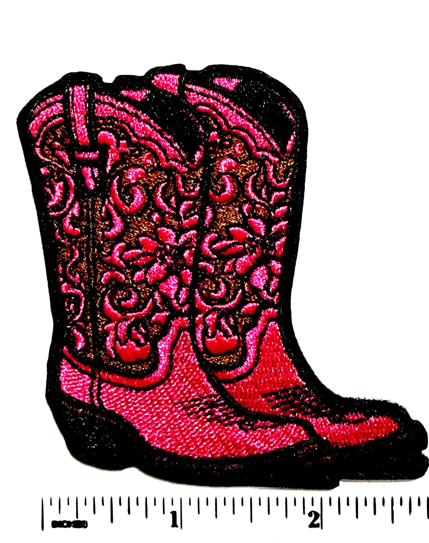 Cowgirl boots patches - Embroidered Iron On Patch 3”