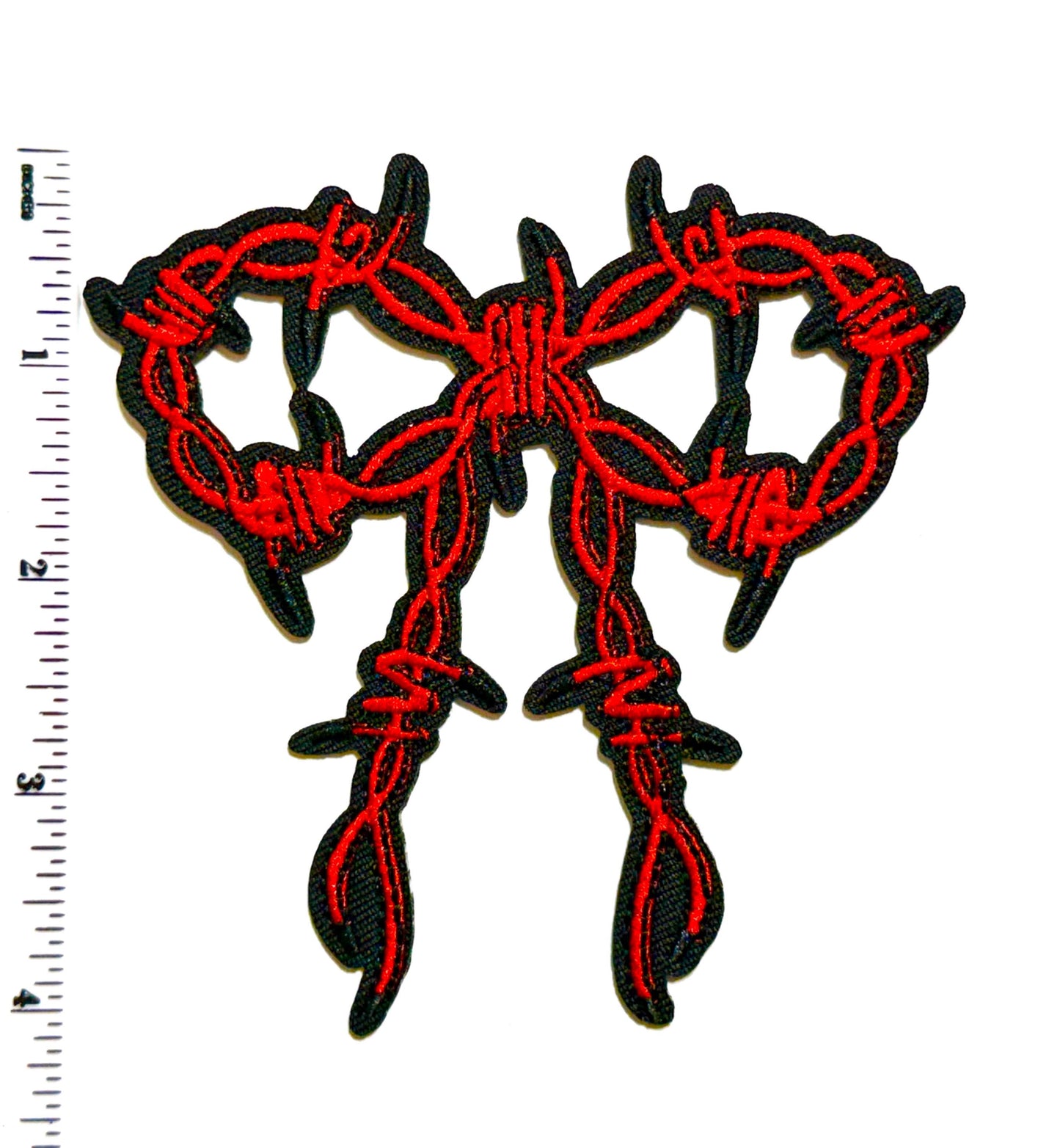 Barbed Wire Bows - Embroidered Iron on Patches 4”
