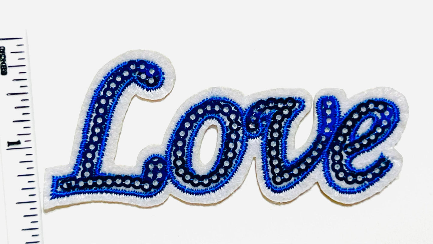Love Sequins - Embroidered & sequins Iron on patch