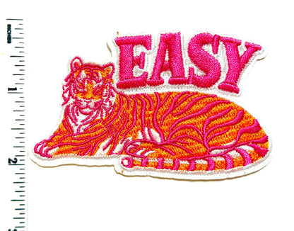 Easy Tiger patch - Embroidered Iron on patch 3.5”