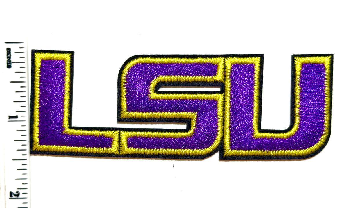 LSU hat patch - Embroidered Iron on patch 4”
