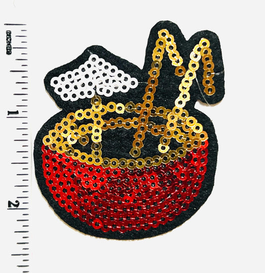Tropical Coconut Drink - Sequins Iron on patch